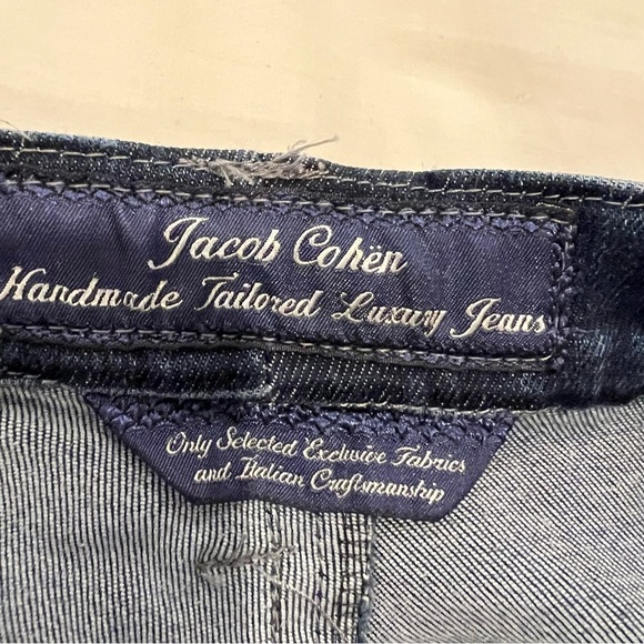 Jacob Cohen Womens Kimberly Slim Crop Blue Jeans Size 32 Mid Rise Tapered Italy - Picture 10 of 15